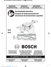 Bosch 4310 Manuals