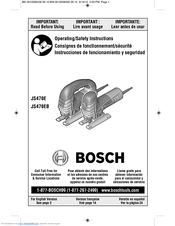 Bosch Js470eb Manuals