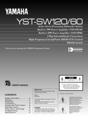 Yamaha YST-SW60 Manuals