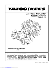 Yazoo/kees ZKWQL42172 Manuals