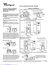 Whirlpool WFW94HEXW Manuals