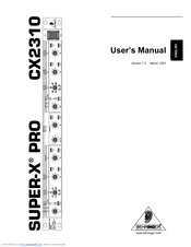 Behringer cx3400 crossover schematic