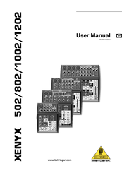 BEHRINGER XENYX 802 MANUAL PDF