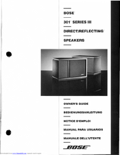 Bose 301 Series III Manuals