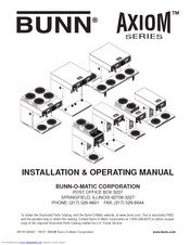 Bunn AXIOM DV-TC Manuals