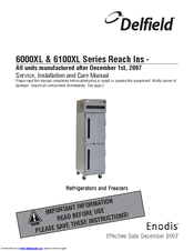 Delfield 6176XL-S Manuals reach in freezer wiring diagram 
