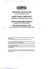 delonghi manual instructions important manuals heater