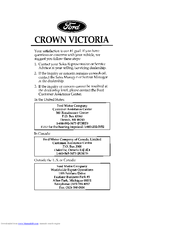 Ford Crown Victoria Manuals