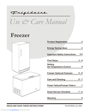 Frigidaire FFC0522DW - 5 cu. Ft. Chest Freezer Manuals