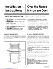 Frigidaire Plmv169dc Manuals Frigidaire Plmv169dc Installation Instructions Manual