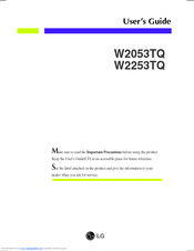 lg flatron w2053tq manual Lg w2053tq-pf monitor download instruction manual pdf.