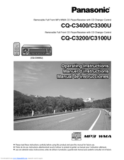Panasonic CQ-C3300U - In-Dash CD Player Manuals