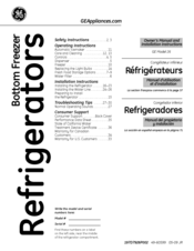 Ge GFSS6PKBSS Manuals