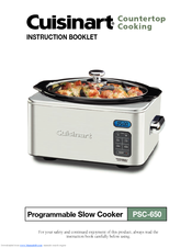 Cuisinart psc-625 manual