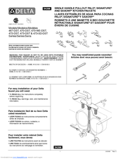 Saxony single handle pullout kitchen faucet