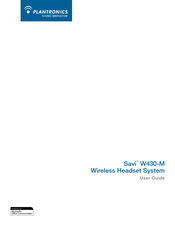 Plantronics Savi D100-M Manuals