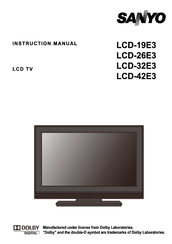 instruction manual for sanyo tv Sanyo dp46848 manuals.