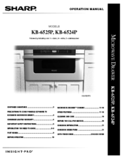 Sharp Kb 6524ps Manuals