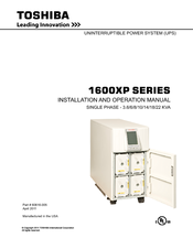 toshiba uninterruptible power system 1600xp installation and toshiba uninterruptible power system 1600xp installation and operation manual pdf download