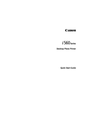 Canon I560 Printer Manual