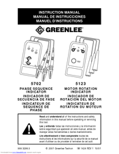 Greenlee 5702 Manuals