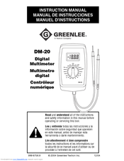Greenlee DM-20 Manuals