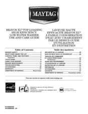 Maytag BRAVOS XL Manuals