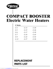 Hatco Booster Heater Sizing Chart