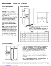 Kitchenaid KSC24C8EYY Manuals