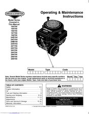 Briggs And Stratton Owner Manual