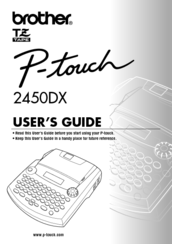 Brother P-Touch 2450DX Manuals