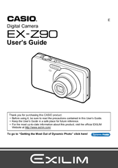 Casio Exilim EX-Z90 Manuals