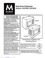 Majestic Fireplaces Uvcvr36 Manuals