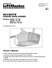 Liftmaster Professional Garage Door Opener Owner S Manual - Garage and
