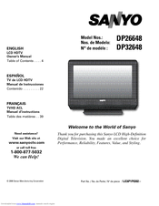 Sanyo DP32648 - 31.5" LCD TV Manuals