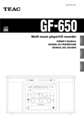 Teac GF-650 Manuals