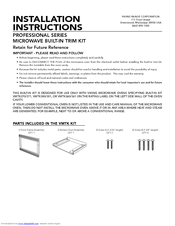 Viking Professional Vmos200 Manuals Viking Professional Vmos200 Installation Instructions