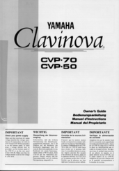 Yamaha Clavinova CVP-70 Manuals
