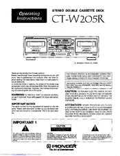 Pioneer Ct-w704rs  -  8