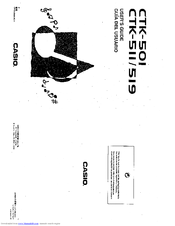 Casio CTK-511 Manuals