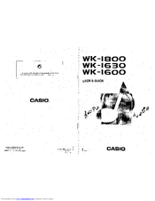 Casio WK-1630 Manuals