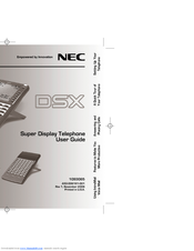 Nec dsx 40 phone system manual