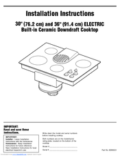 Kitchenaid Gjd3044rb Electric Downdrafts Manuals