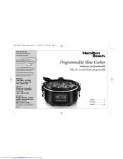 Hamilton Beach 33967 - 6 Qt Programmable Stainless Slow Cooker Manuals