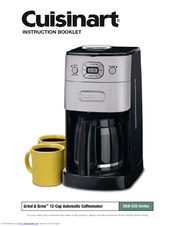 Cuisinart DGB-625BC - Grind & Brew Automatic Coffee Maker Manuals