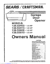 Craftsman 139.53606 Manuals