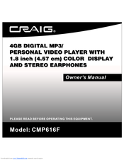 Craig CMP616F Manuals