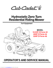 Cub Cadet Zero Turn Z-Force 48 Service Manual