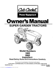 2082 cub cadet maintenance manual