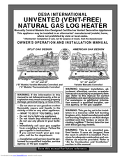 Desa 103426 01 Owner S Operation And Installation Manual Pdf Download